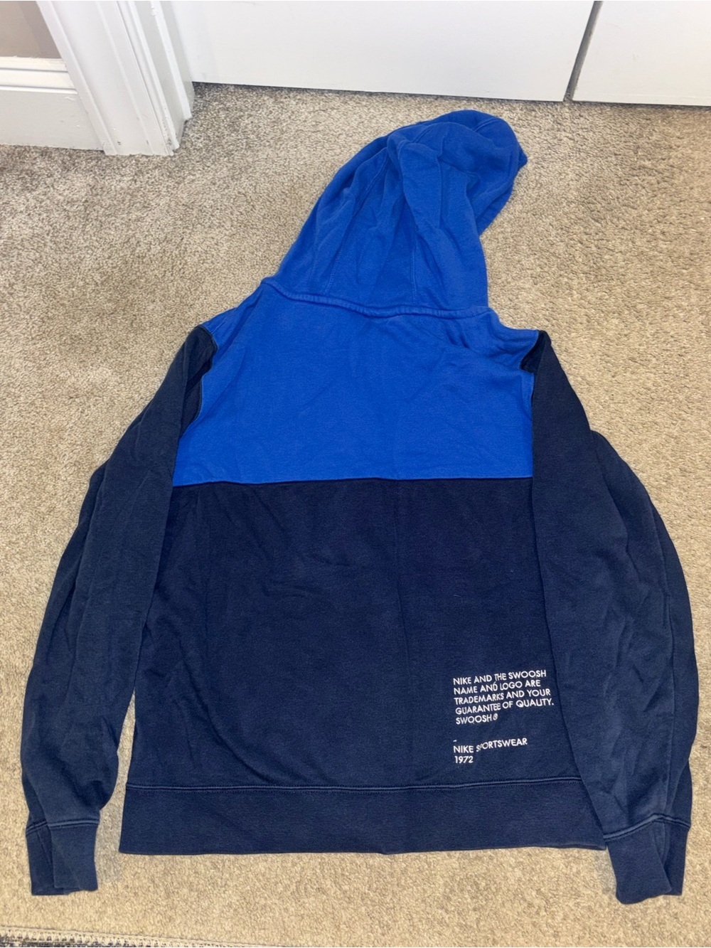 Nike Blue and Navy Swoosh Kids Hoodie & Joggers Set - Picture 5 of 7